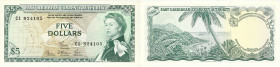 BILLET
Caraïbes. 5 dollars ND (1965). P.14e ;
PCGS 65 PPQ (38669015). Neuf.