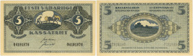 BILLET
Estonie. 5 marka 1919. P.45a ;
PCGS 63 (38677265). Superbe.
