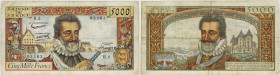 BILLET
France. 5000 francs Henri IV 7-2-1957. F.49.1 - P.135a ;
PCGS VF 20 Details (38117849). TB.