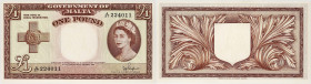 BILLET
Malte. 1 pound 1949 (1954). P.24b ;
PCGS 65 PPQ (38677266). Neuf.
