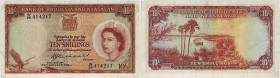 BILLET
Rhodésie et Nyassaland. 10 shillings 20-1-1961. P.20b ;
PCGS 25 (38669025). TB.
