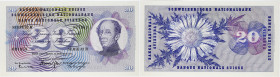 BILLET
Suisse. 20 Francs 26-10-1961. P.46i ;
PMG Gem Uncirculated 65 EPQ (8041660-004). Neuf.