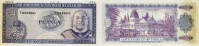 BILLET
Tonga. 10 pa’anga, SPECIMEN 1974-1989. P.22s ;
PMG Uncirculated 62 (8086056-016). Annotations de l’imprimeur. Superbe.