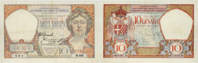 BILLET
Yougoslavie. 10 dinara 26-5-1926. P.25 ;
PCGS Choice VF 35 (38117843). Beau TTB.
