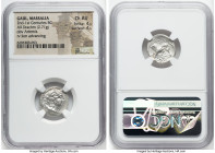GAUL. Massalia. Ca. 2nd-1st centuries BC. AR drachm (17mm, 2.71 gm, 6h). NGC Choice AU 4/5 - 4/5. Draped bust of Artemis right, seen from front, weari...