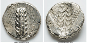 LUCANIA. Metapontum. Ca. 470-440 BC. AR stater (22mm, 6.84 gm, 12h). NGC (photo-certificate) VF, edge chips, scratches. META, barley grain ears; guill...