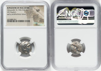 MACEDONIAN KINGDOM. Alexander III the Great (336-323 BC). AR drachm (16mm, 10h). NGC VF. Early posthumous issue of Colophon, ca. 323-319 BC. Head of H...