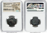 THRACE. Byzantium. Ca. 3rd century BC. AE (25mm, 12h). NGC Choice XF. Alliance with Chalcedon. Veiled head of Demeter right, wearing grain wreath / BY...