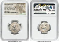 IONIA. Ephesus. Ca. 4th century BC. AR tetradrachm (24mm, 15.13 gm, 12h). NGC Choice VF 4/5 - 3/5. Ca. 350-340 BC. Mnesarcus, magistrate. E-Φ, bee wit...