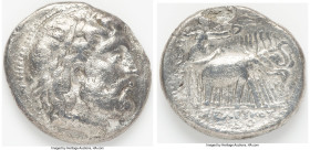 SELEUCID KINGDOM. Seleucus I Nicator (312-281 BC). AR tetradrachm (27mm, 15.65 gm, 10h). NGC (photo-certificate) VF 5/5 - 1/5, edge chip. Seleucia II ...