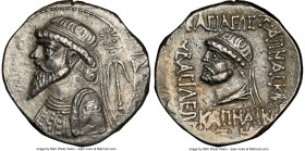 ELYMAIS KINGDOM. Kamnaskires V (ca. 54-32 BC). AR tetradrachm (28mm, 11h). NGC XF. Seleucia ad Hedyphon, dated Seleucid Era 268 (45/4 BC). Diademed, d...