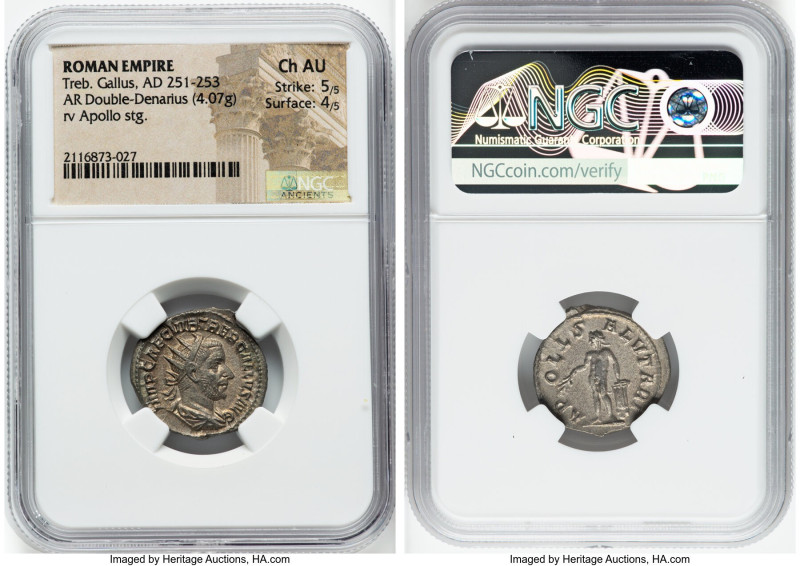 Trebonianus Gallus (AD 251-253). AR antoninianus (21mm, 4.07 gm, 12h). NGC Choic...