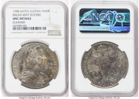 Maria Theresa 3-Piece Lot of Certified Restrike Talers 1780-Dated NGC, 1) Taler - UNC Details (Cleaned), Milan mint 2) Taler - AU Details (Obverse Scr...