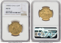 Republic gold 20 Pesos 1908-So AU55 NGC, Santiago mint, KM158, Fr-51. HID09801242017 © 2022 Heritage Auctions | All Rights Reserved
