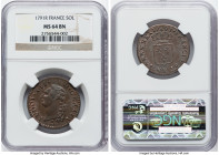 Louis XVI Sol 1791-R MS64 Brown NGC, Orleans mint, KM578.14, Dup-1714. HID09801242017 © 2022 Heritage Auctions | All Rights Reserved