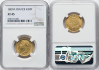 Napoleon gold 20 Francs 1809-A XF45 NGC, Paris mint, KM695.1, Gad-1024. Laureate head type. HID09801242017 © 2022 Heritage Auctions | All Rights Reser...