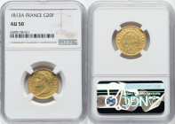 Napoleon gold 20 Francs 1813-A AU50 NGC, Paris mint, KM695.1, Fr-511. HID09801242017 © 2022 Heritage Auctions | All Rights Reserved