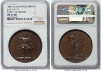 Napoleon bronze "Battle of Essling" Medal 1809-Dated MS64 Brown NGC, Bram-870, Julius-2127. By Domard and Depaulis. JUPITER STATOR Statue of Jupiter s...