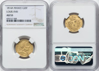 Louis XVIII gold 20 Francs 1814-A AU53 NGC, Paris mint, KM706.1, Fr-525. HID09801242017 © 2022 Heritage Auctions | All Rights Reserved