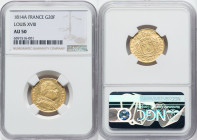 Louis XVIII gold 20 Francs 1814-A AU50 NGC, Paris mint, KM706.1, Fr-525. HID09801242017 © 2022 Heritage Auctions | All Rights Reserved