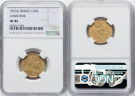 Louis XVIII gold 20 Francs 1815-A XF45 NGC, Paris mint, KM706.1, Fr-525. HID09801242017 © 2022 Heritage Auctions | All Rights Reserved
