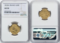 Louis XVIII gold 20 Francs 1818-A AU50 NGC, Paris mint, KM712.1, Fr-538. HID09801242017 © 2022 Heritage Auctions | All Rights Reserved