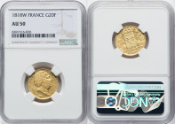 Louis XVIII gold 20 Francs 1818-W AU50 NGC, Lille mint, KM712.9, Fr-539. HID09801242017 © 2022 Heritage Auctions | All Rights Reserved