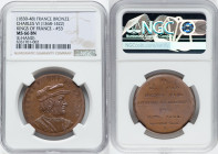 Louis Philippe I bronze "Kings of France - Charles VI (1368-1422)" Medal ND (1830-1848) MS66 Brown NGC, Paris mint. Edge: Hand. By Caque. His capped b...