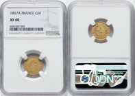 Napoleon III gold 5 Francs 1857-A XF40 NGC, Paris mint, KM787.1, Fr-578a. HID09801242017 © 2022 Heritage Auctions | All Rights Reserved