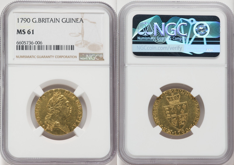 George III gold Guinea 1790 MS61 NGC, KM609, S-3729. HID09801242017 © 2022 Herit...