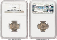 British Colony. Edward VII Farthing 1910 MS67 NGC, London mint, KM21. Rarest date and last year of type. HID09801242017 © 2022 Heritage Auctions | All...