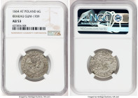 Johann Casimir 6 Groschen 1664-AT AU53 NGC, Krakow mint, KM91, Gum-1709. HID09801242017 © 2022 Heritage Auctions | All Rights Reserved
