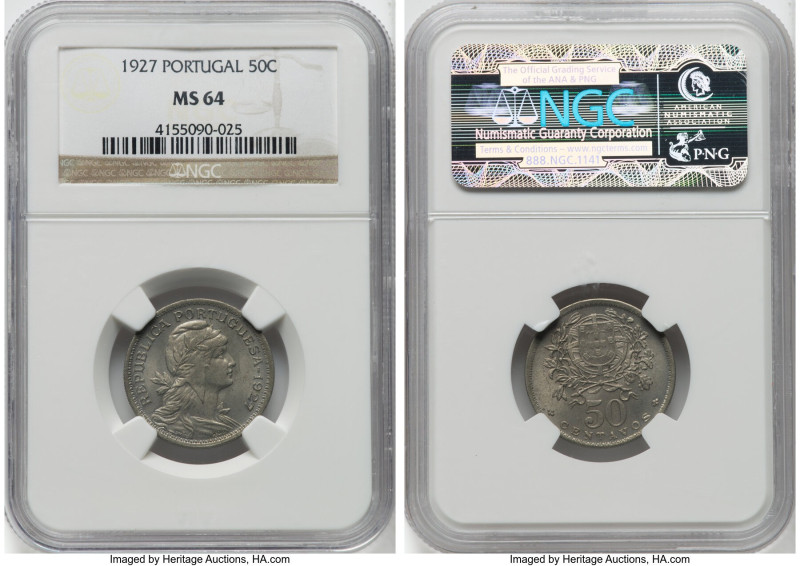 Republic 50 Centavos 1927 MS64 NGC, KM577. HID09801242017 © 2022 Heritage Auctio...