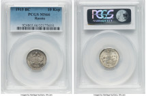 Nicholas II Pair of Certified 10 Kopecks 1915-BC PCGS, Petrograd mint, KM-Y20a.3. Includes (1) MS66 and (1) MS64. HID09801242017 © 2022 Heritage Aucti...