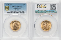 George V gold Sovereign 1930-SA MS63+ PCGS, Pretoria mint, KM-A22, S-4005. HID09801242017 © 2022 Heritage Auctions | All Rights Reserved
