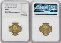 Isabel II gold "De Vellon" 80 Reales 1839 B-PS MS61 NGC, Barcelona mint, KM578.1, Cal-54. HID09801242017 © 2022 Heritage Auctions | All Rights Reserve...