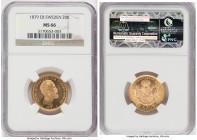 Oscar II gold 20 Kronor 1879-EB MS66 NGC, Stockholm mint, KM748, Fr-93a. HID09801242017 © 2022 Heritage Auctions | All Rights Reserved