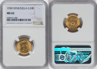 Republic gold 10 Bolivares 1930-(p) MS62 NGC, Philadelphia mint, KM-Y31, Fr-6. HID09801242017 © 2022 Heritage Auctions | All Rights Reserved