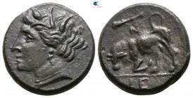 Sicily. Syracuse. Hieron II 275-215 BC. Struck circa 275-269 BC. Hemilitron Æ
