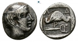 Thessaly. Larissa circa 500-430 BC. Obol AR