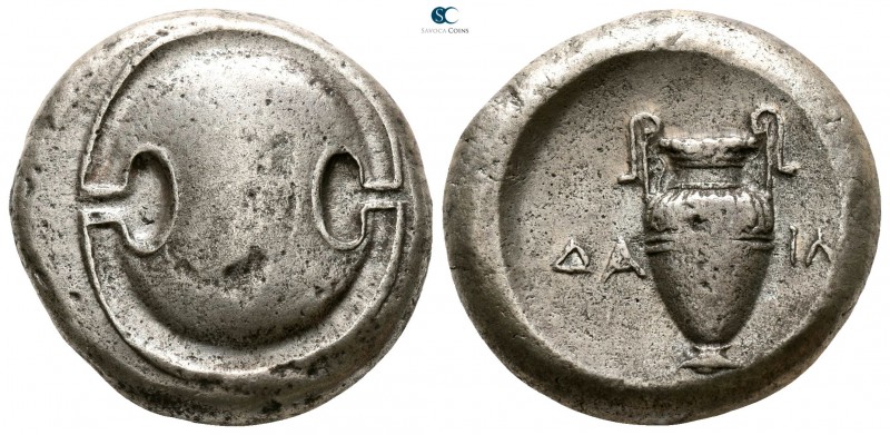 Boeotia. Thebes. ΔΑΙΜ- (Daim-), magistrate circa 379-368 BC. 
Stater AR

20mm...