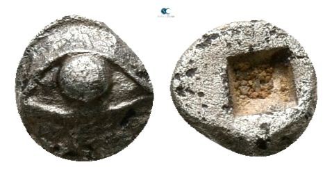 Asia Minor. Uncertain mint circa 550-450 BC. 
Tetartemorion AR

4mm., 0,14g....