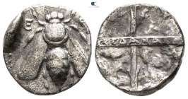 Ionia. Ephesos . ΕΧΕΔΑΜΑΣ (Echedamas), magistrate circa 340-325 BC. Drachm AR