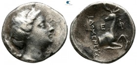 Ionia. Ephesos . ΙΔΟΜΕΝΕΥΣ (Idomeneus), magistrate circa 258-202 BC. Didrachm AR