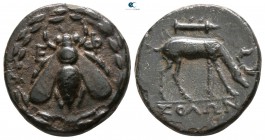 Ionia. Ephesos . ΣΟΛΩΝ (Solon), magistrate circa 190-150 BC. Bronze Æ