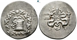 Ionia. Ephesos  circa 180-67 BC. Dated CY 34=101/100 BC. Cistophoric Tetradrachm AR