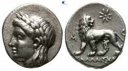 Ionia. Miletos . ΚΑΛΛΑΙΣΧΡΟΣ (Kallaischros), magistrate circa 360-340 BC. Drachm AR