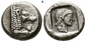 Caria. Knidos   circa 500-490 BC. Drachm AR