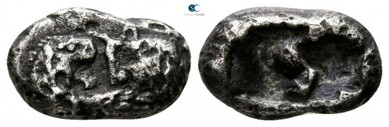 Kings of Lydia. Sardeis. Kroisos circa 564-539 BC. 
1/6 Stater AR

11mm., 1,5...