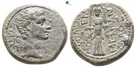 Lydia. Hypaipa  . Augustus 27 BC-AD 14. ΕΡΜ. ΜΕΝΑΝΔΡΟΣ (Herm. Menandros), magistrate. Bronze Æ